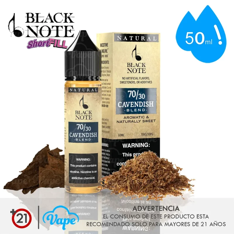 Black Note Shortfill – Cavendish Blend 50ml