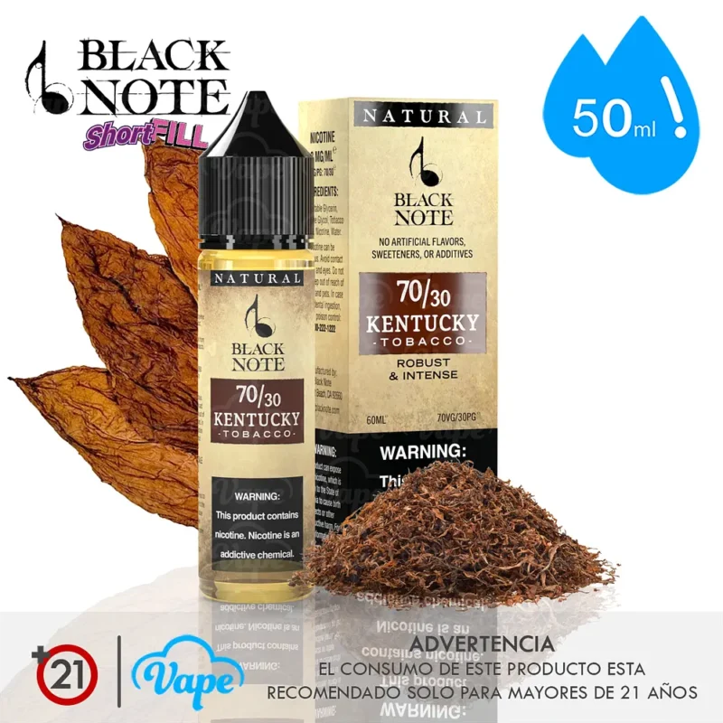 Black Note Shortfill – Kentucky Tobacco 50ml