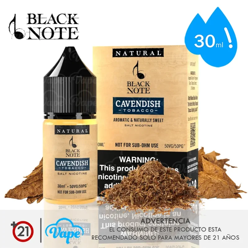 Black Note Salt – Cavendish Tobacco 30ml