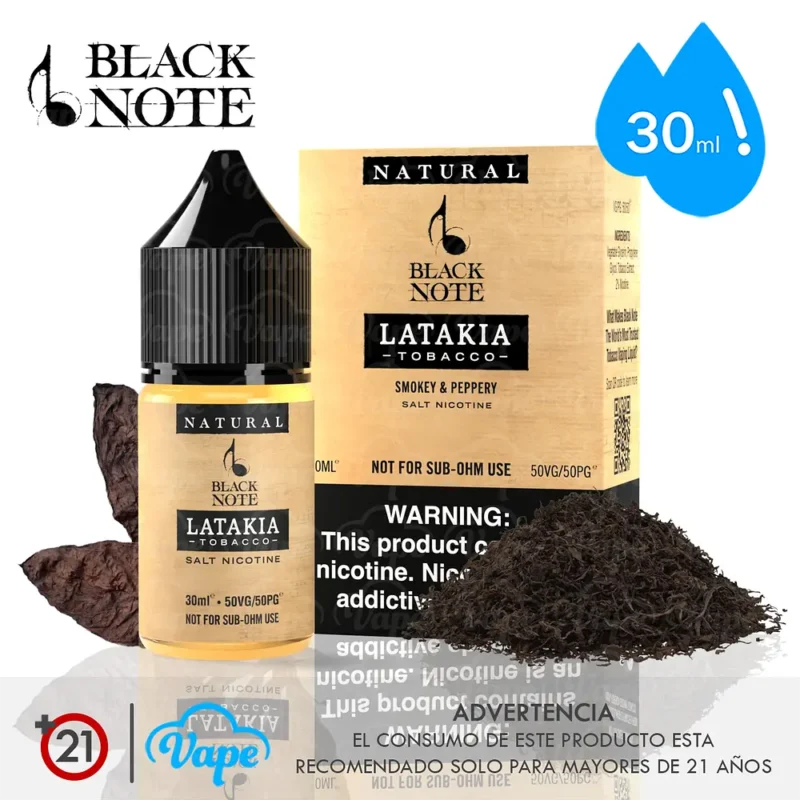 Black Note Salt – Latakia Tobacco 30ml