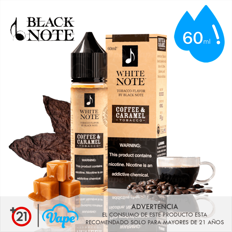 White Note Shortfill – Coffee and Caramel 60ml