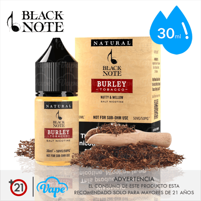 Black Note Salt – Burley Tobacco 30ml