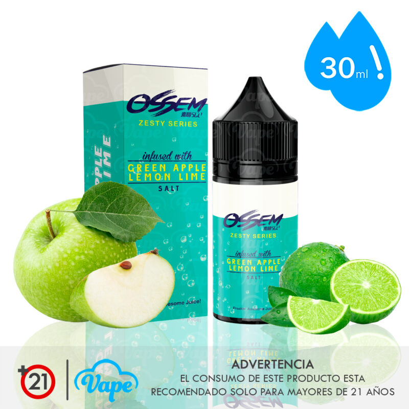 Ossem Zesty Salt – Green Apple Lemon 30ml