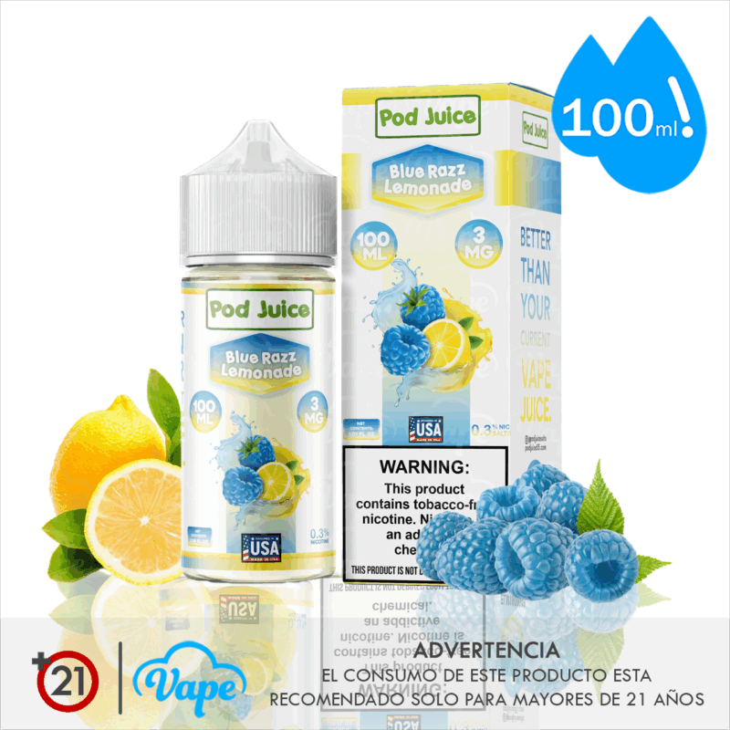Pod Juice – Blue Razz Lemonade 100ml