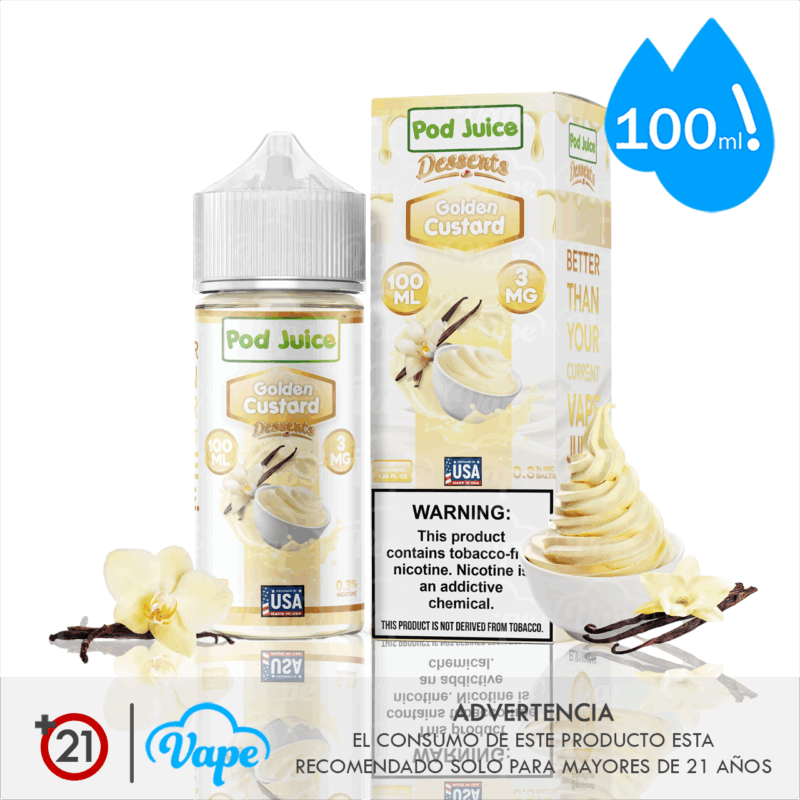 Pod Juice – Golden Custard 100ml