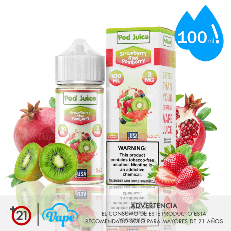 Pod Juice – Strawberry Kiwi Pomberry 100ml