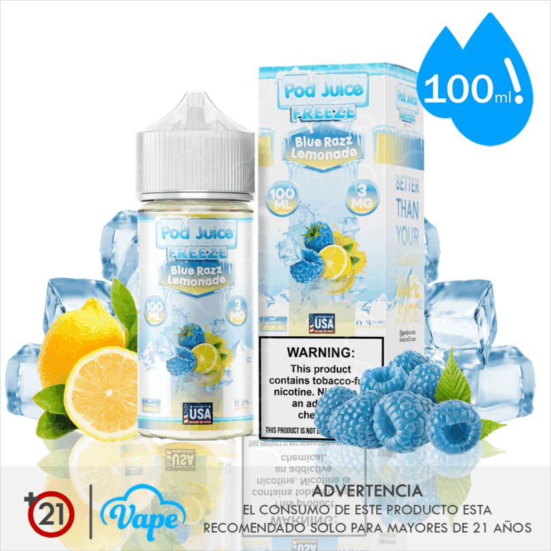 Pod Juice Freeze – Blue Razz Lemonade 100ml