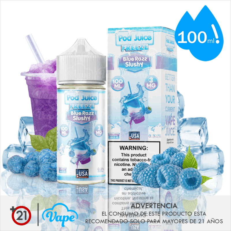 Pod Juice Freeze – Blue Razz Slushy 100ml