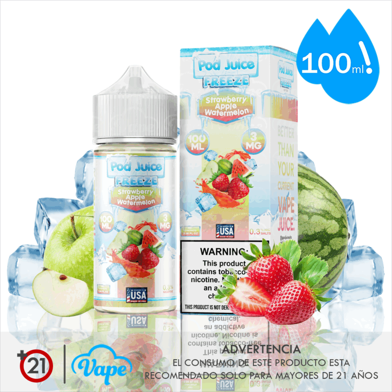 Pod Juice Freeze – Strawberry Apple Watermelon 100ml