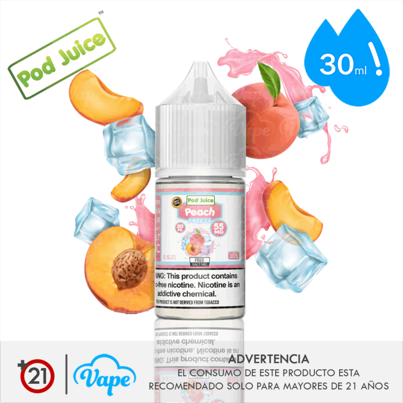 Pod Juice Freeze Salt – Peach 30ml