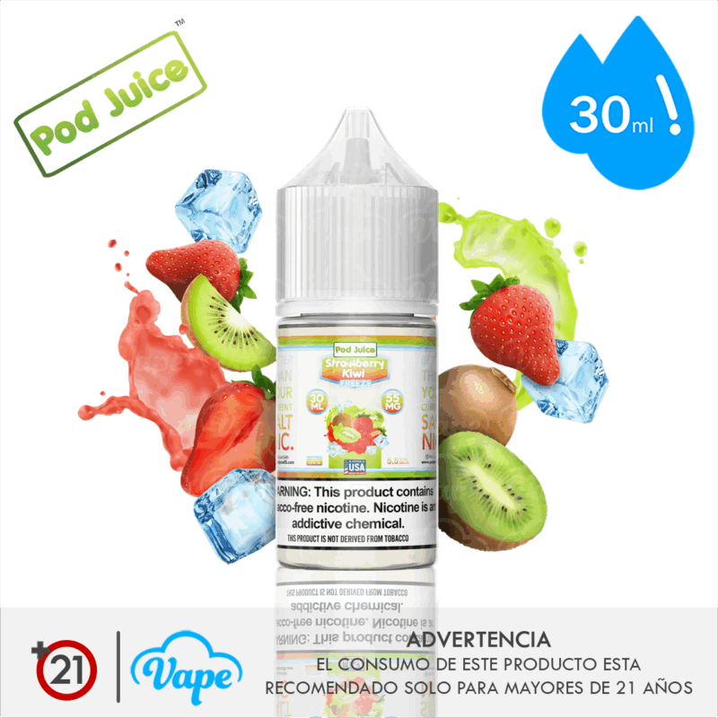 Pod Juice Freeze Salt – Strawberry Kiwi 30ml
