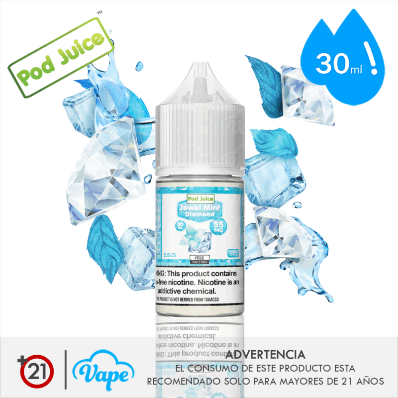 Pod Juice Salt – Jewel Mint Diamond 30ml