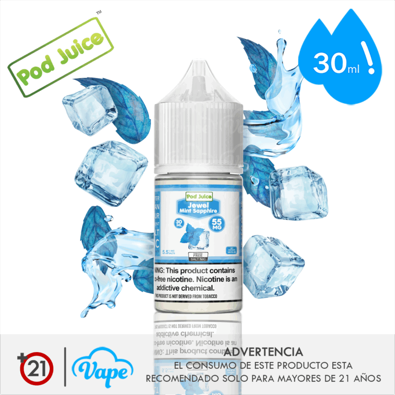 Pod Juice Salt – Jewel Mint Sapphire 30ml