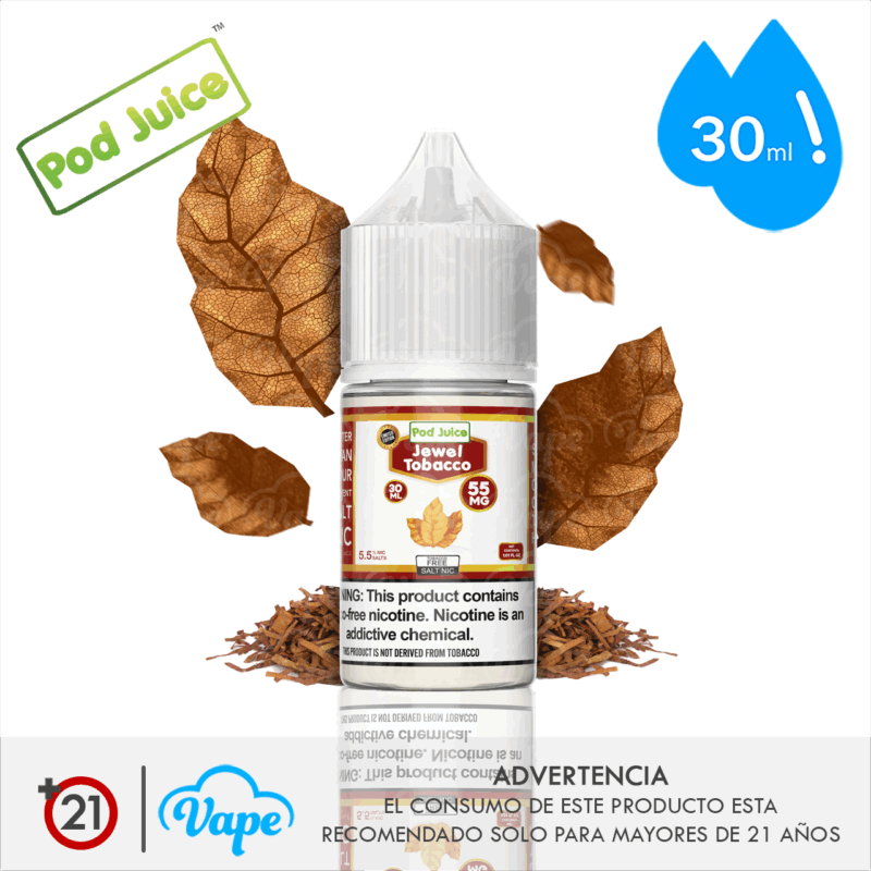 Pod Juice Salt – Jewel Tobacco 30ml