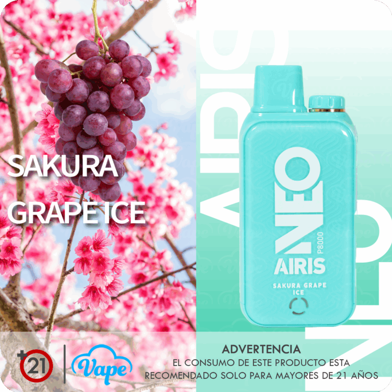 Airis Neo P8000 – Sakura Grape Ice 5%