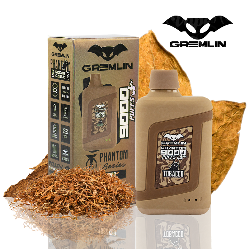Gremlin Phantom 9000puff/15ml – Tobacco