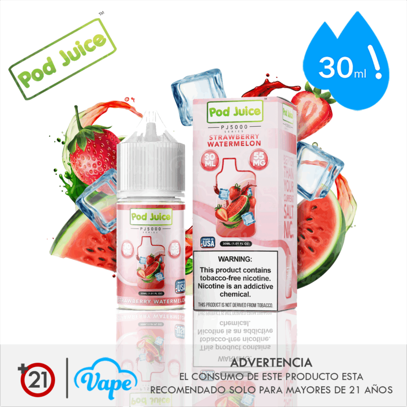 Pod Juice Salt – Strawberry Watermelon 30ml