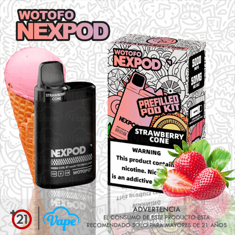 nexPOD Kit Strawberry Cone 5.0%