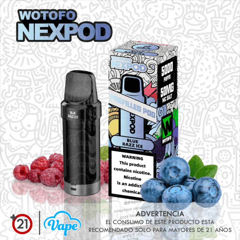 Cartucho nexPOD – Blue Razz Ice 10ml 5.0%