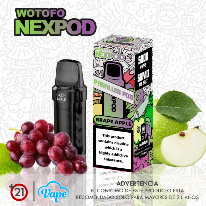 Cartucho nexPOD – Grape Apple 10ml 5.0%