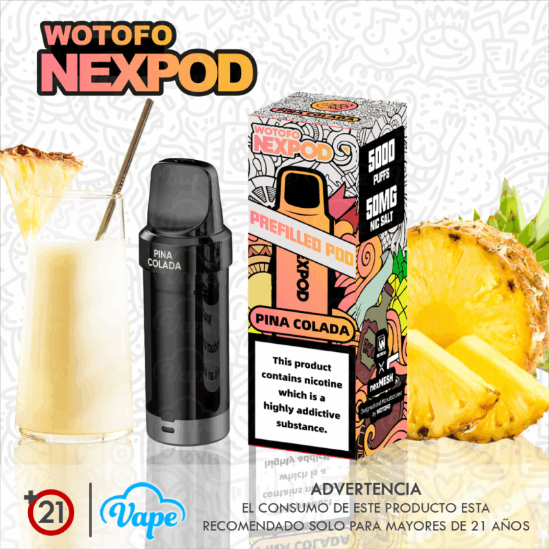 Cartucho nexPOD – Piña Colada10ml 5.0%