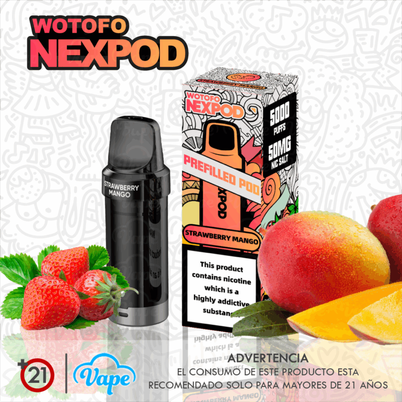 Cartucho nexPOD – Strawberry Mango 10ml 5.0%
