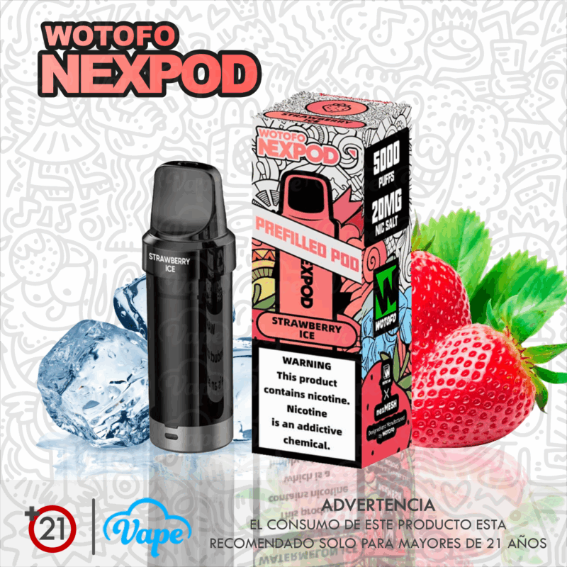 Cartucho nexPOD – Strawberry Ice 10ml 5.0%