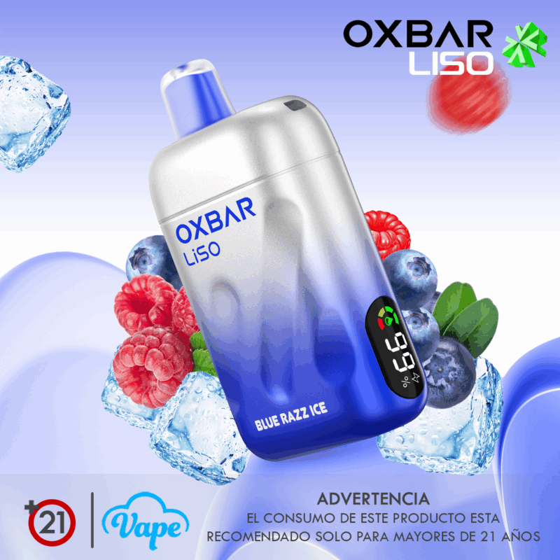 Desechable OXBAR Liso – Blue Razz Ice 28000 puff / 50mg