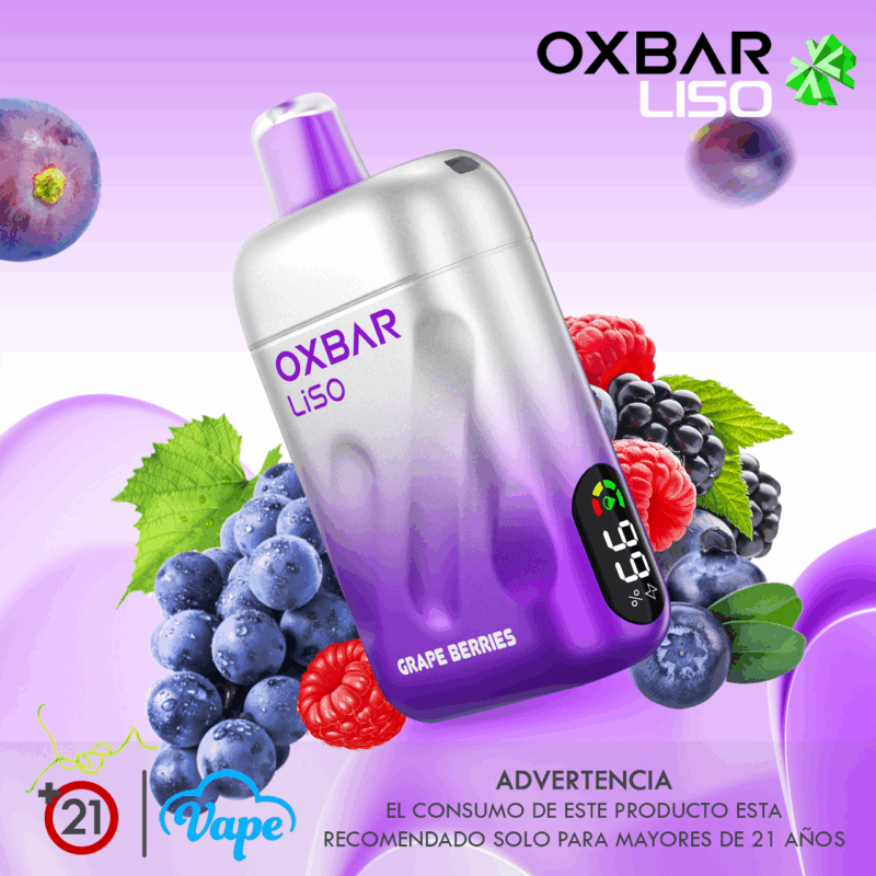 Desechable OXBAR Liso – Grape Berries 28000 puff / 50mg
