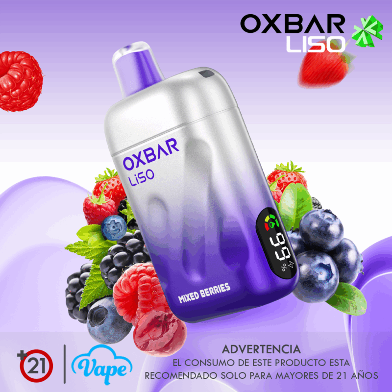 Desechable OXBAR Liso – Mixed Berries 28000 puff / 50mg