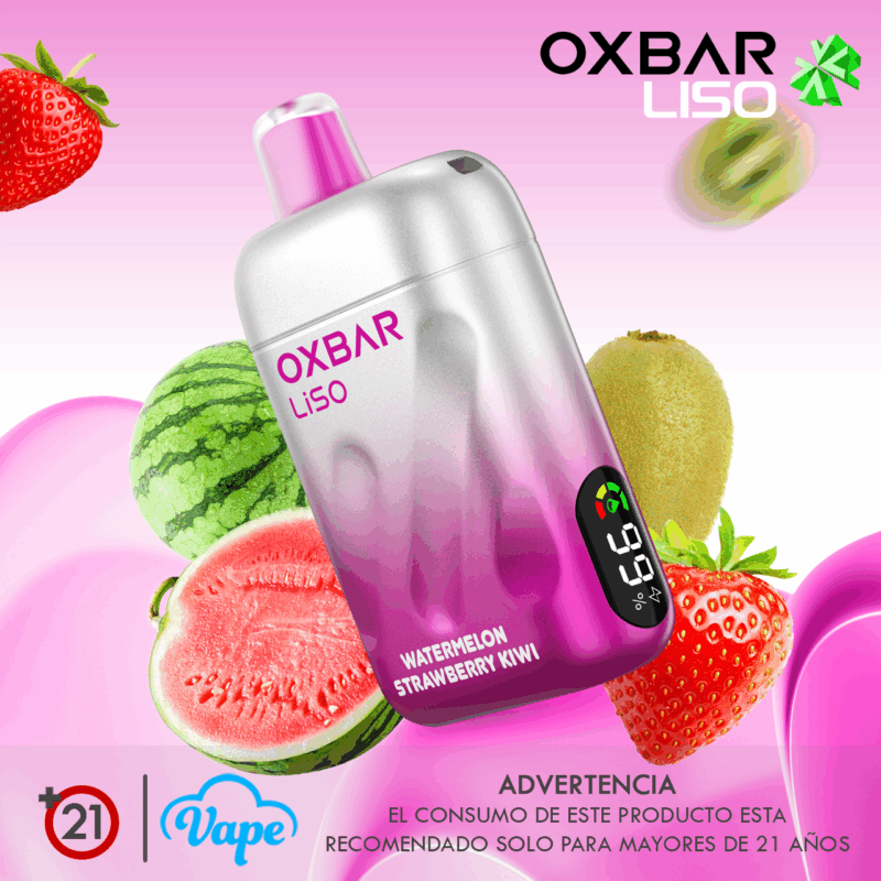 Desechable OXBAR Liso – Watermelon Strawberry Kiwi 28000 puff / 50mg