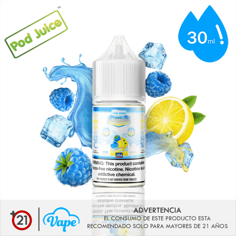 Pod Juice Salt Freeze – Blue Razz Lemonade 30ml